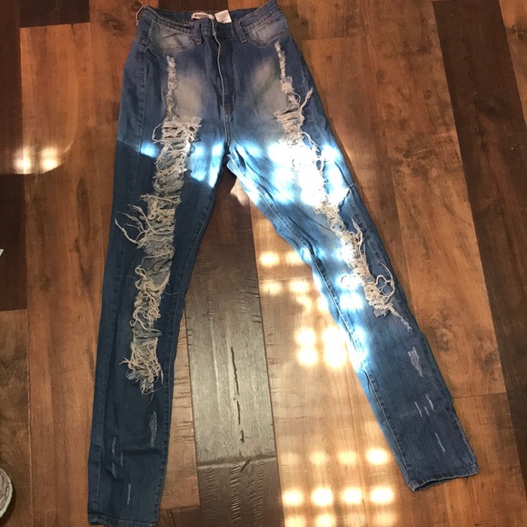 Aphrodite Denim - Ripped Skinny Jeans